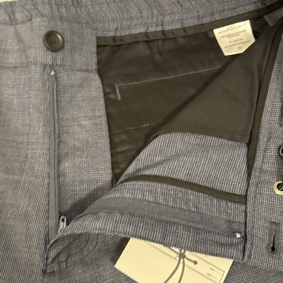 Robert Barakett Men’s 36 Blue Plaid Wool Blend Pants - Picture 5 of 11